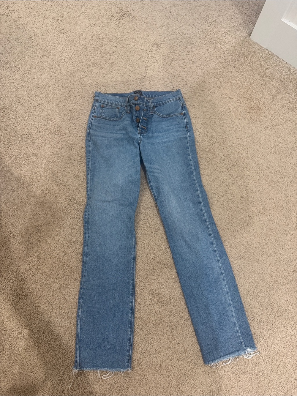 J. Crew Women's Straight-Leg Jeans in Medium Blue
